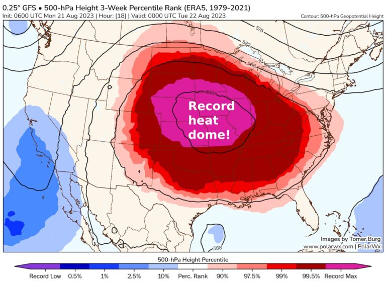 Record Breaking Central Us Heat Dome Brings 'life Threatening' Conditions