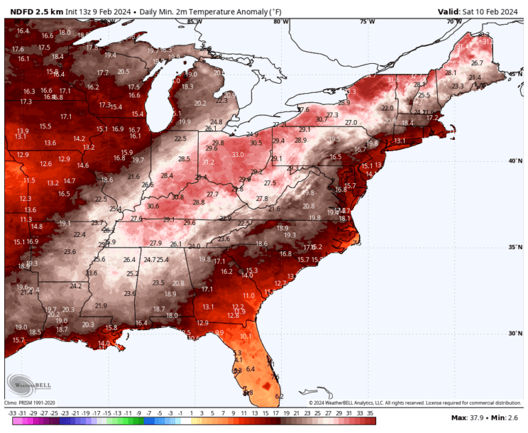 The Central, Eastern Us Is Enjoying Record Winter Warmth