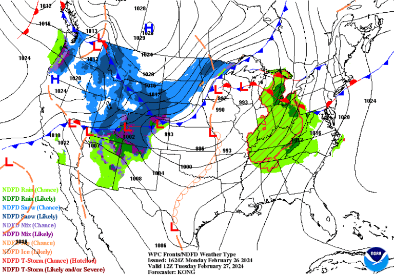 Strong Us Storm Front Brings Snow, Severe Weather And Fire