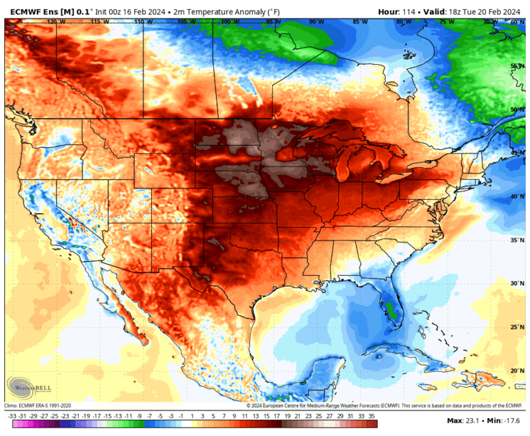 The Midwest's "lost Winter" Continues With Mild Weather As February